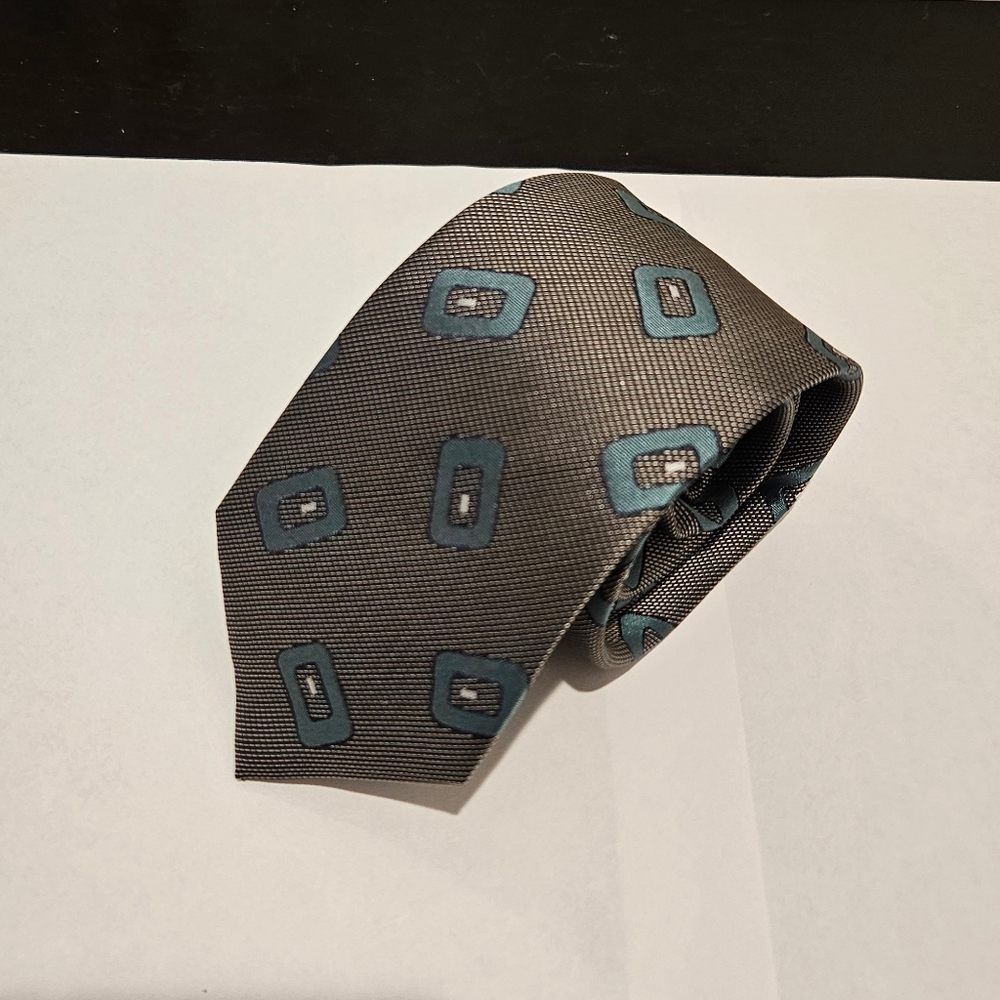 BLICK Necktie Silk Grey Patterned (Made in Italy)